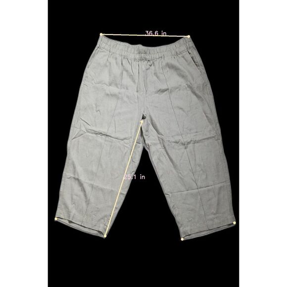 Madewell Plus Breezewoven Pull-On High-Rise Straight Pants White Size 2X - Picture 6 of 6